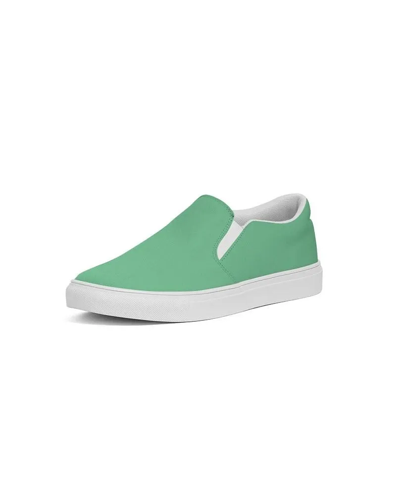 Pastel Green Slip-On Canvas Sneakers | Women's | Bright Pastel Green | C60M0Y60K0